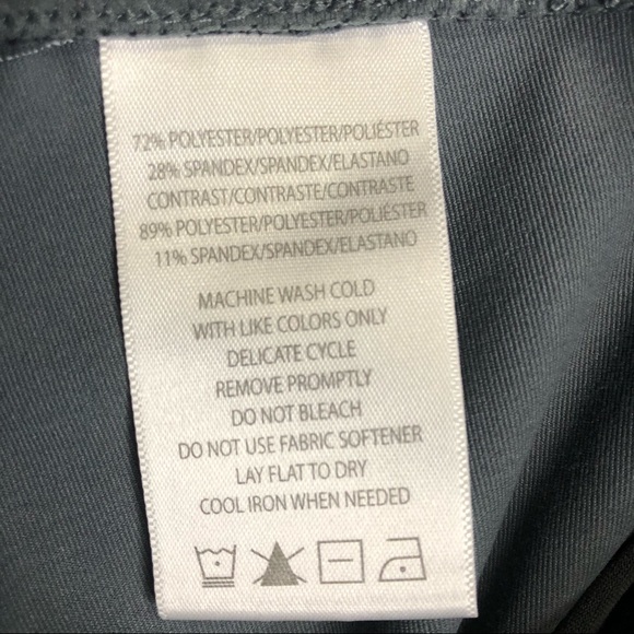 workout Capri pants gray w gray stars size Large - Picture 6 of 11